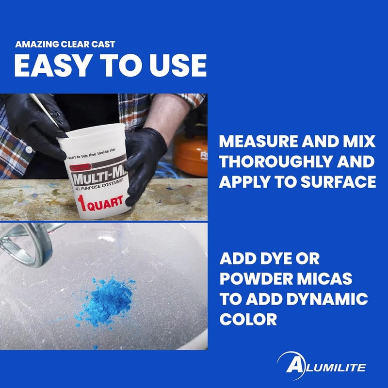 Alumilite Amazing Clear Cast Epoxy Resin Kit (1 Gal) Food Safe, Crystal Clear, High-Gloss Finish â€“ Perfect for Countertops, Encapsulation, Coatings, Castings, Jewelry, Art, and Other DIY Projects - Image 5